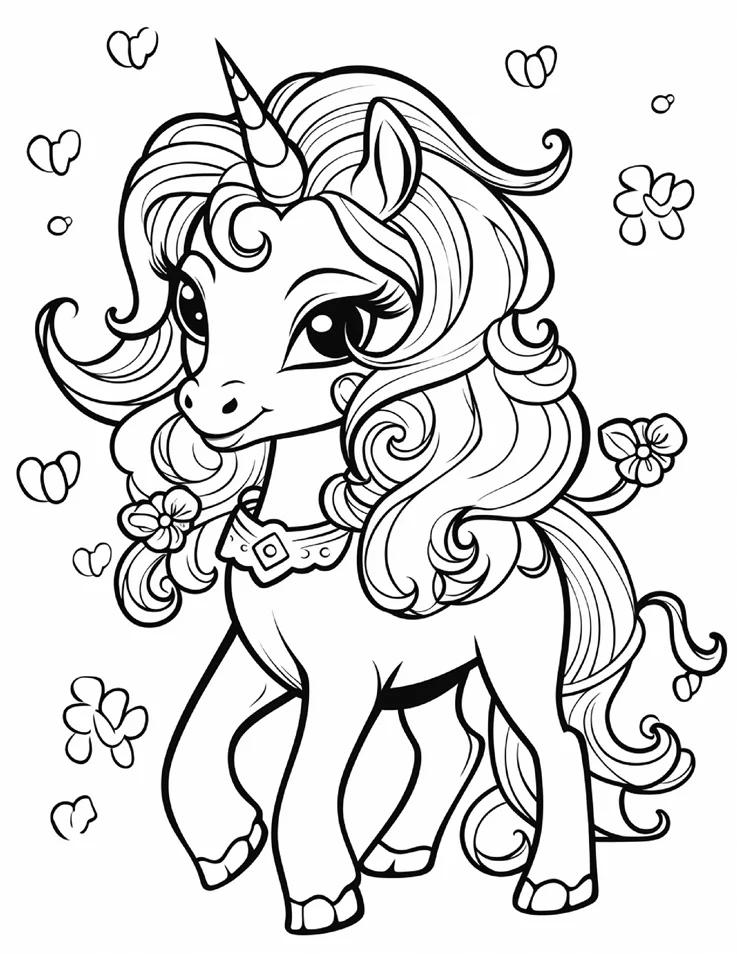 Desenhos de Unicórnios para colorir 71