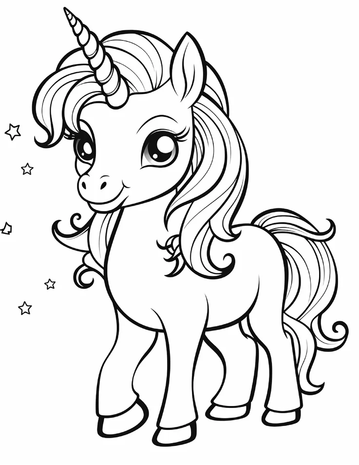 Desenhos de Unicórnios para colorir 76