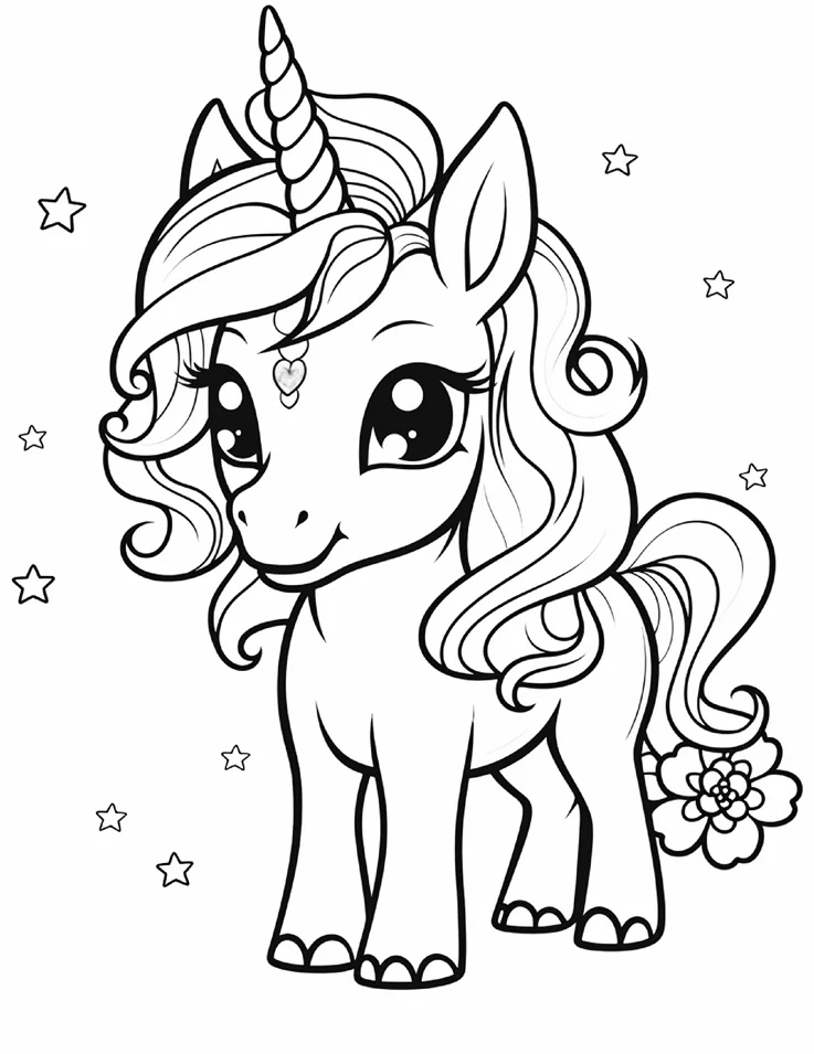 Desenhos de Unicórnios para colorir 77