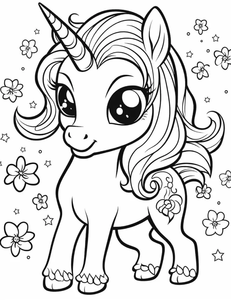 Desenhos de Unicórnios para colorir 78