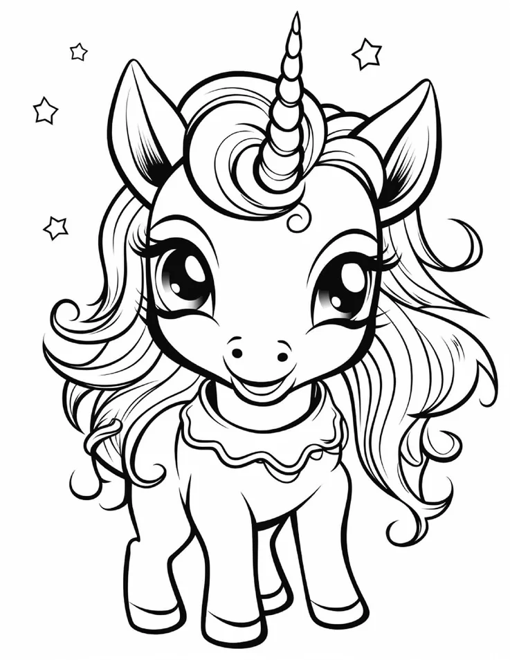 Desenhos de Unicórnios para colorir 8
