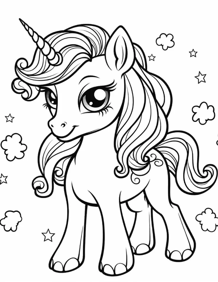 Desenhos de Unicórnios para colorir 86