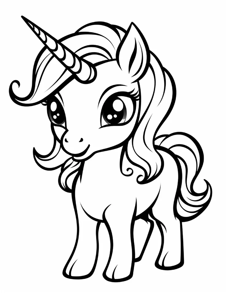 Desenhos de Unicórnios para colorir 9