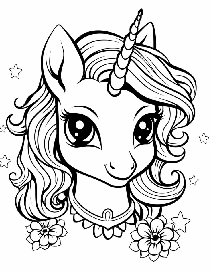 Desenhos de Unicórnios para colorir 90
