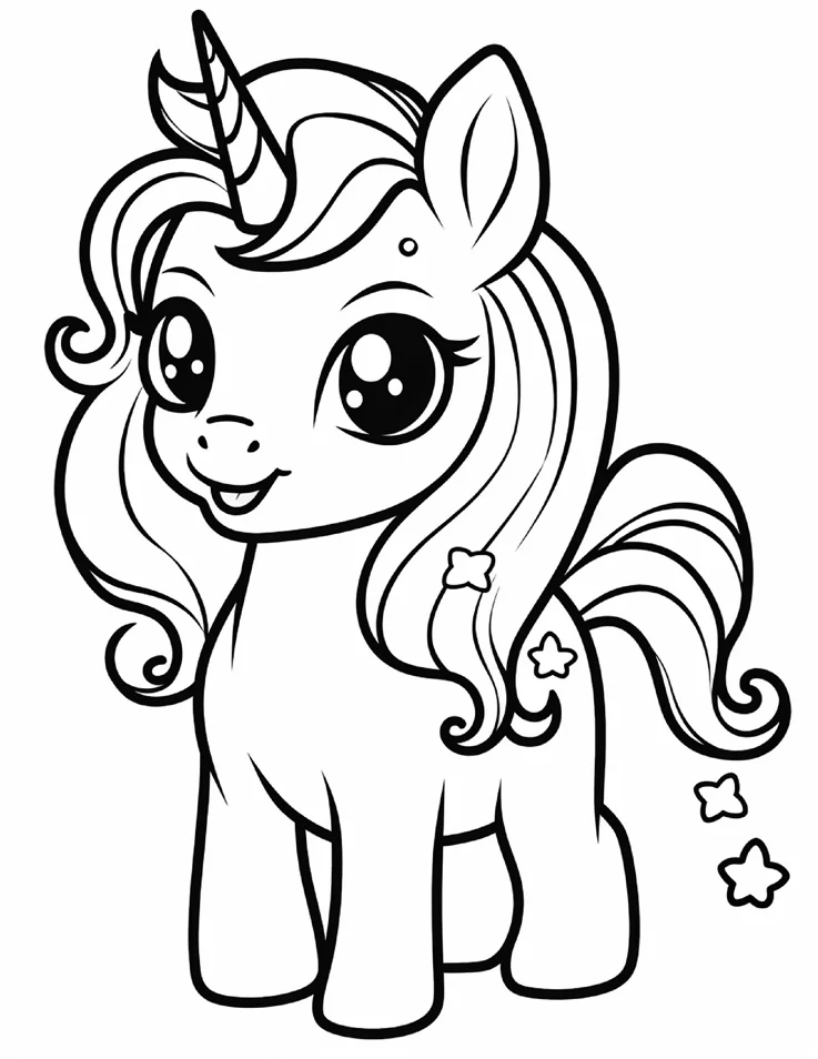 Desenhos de Unicórnios para colorir 92