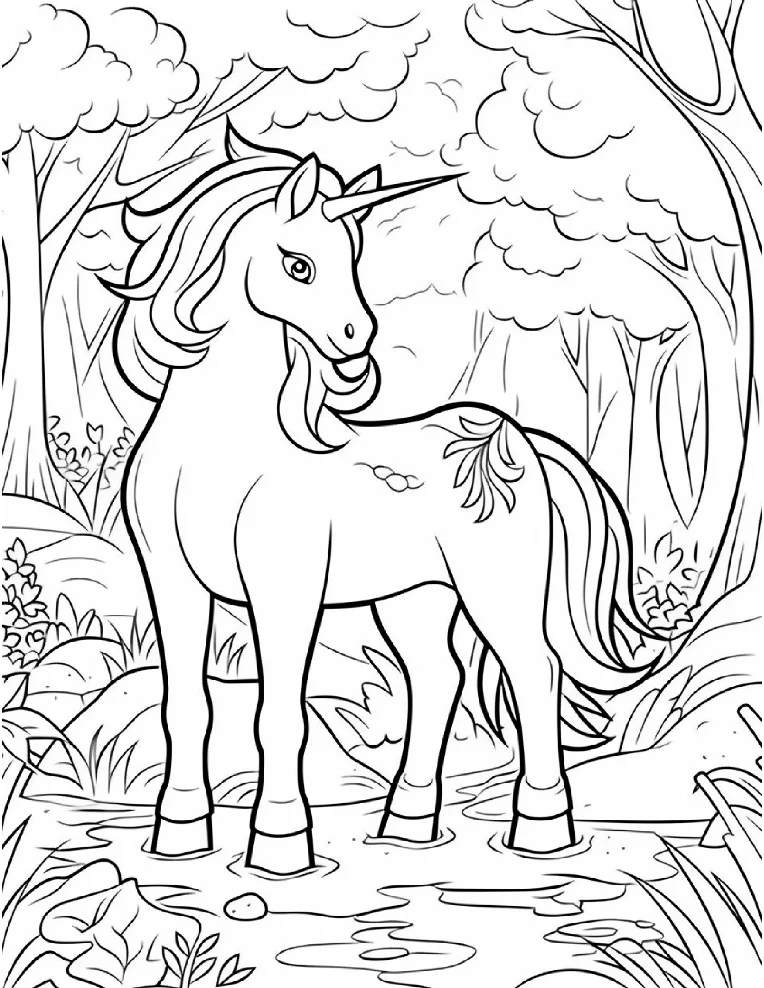 Desenhos de Unicórnios para colorir 93