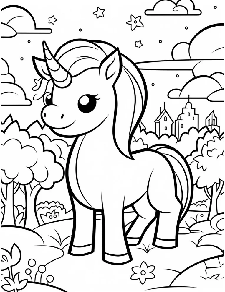 Desenhos de Unicórnios para colorir 94