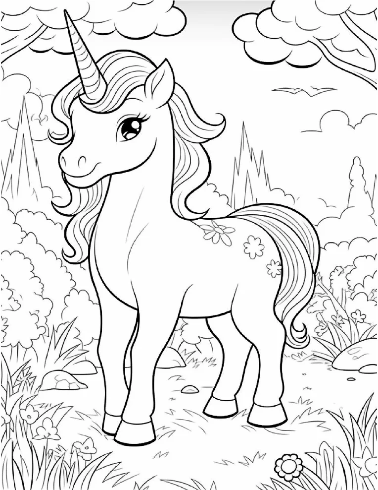 Desenhos de Unicórnios para colorir 98