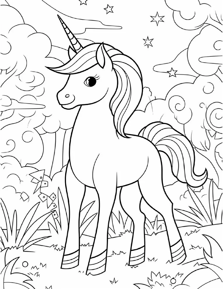 Desenhos de Unicórnios para colorir 99