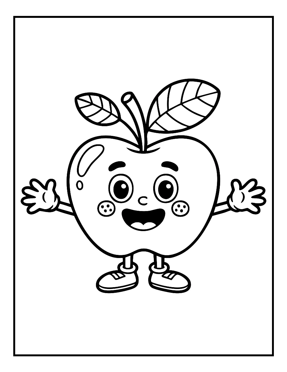 Desenhos de Vegetais e Frutas para colorir 1