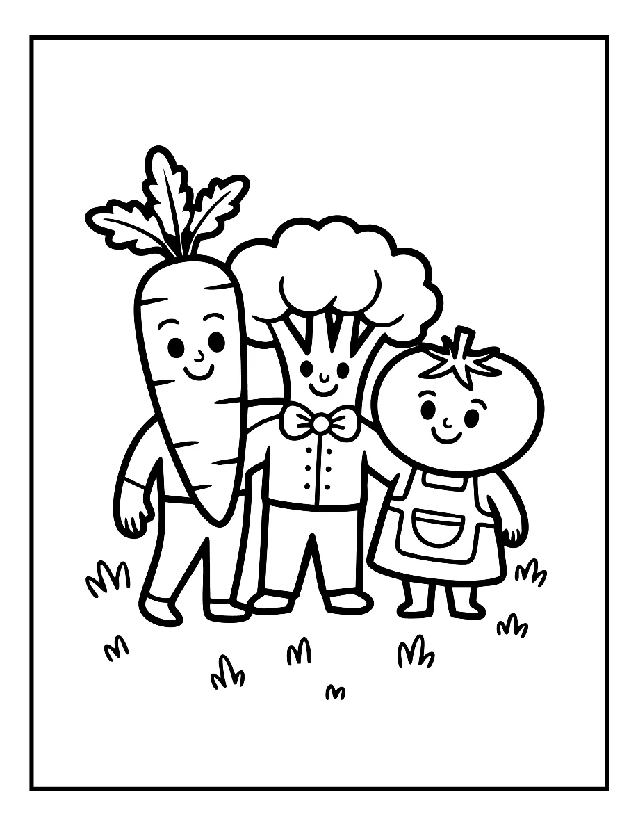 Desenhos de Vegetais e Frutas para colorir 12