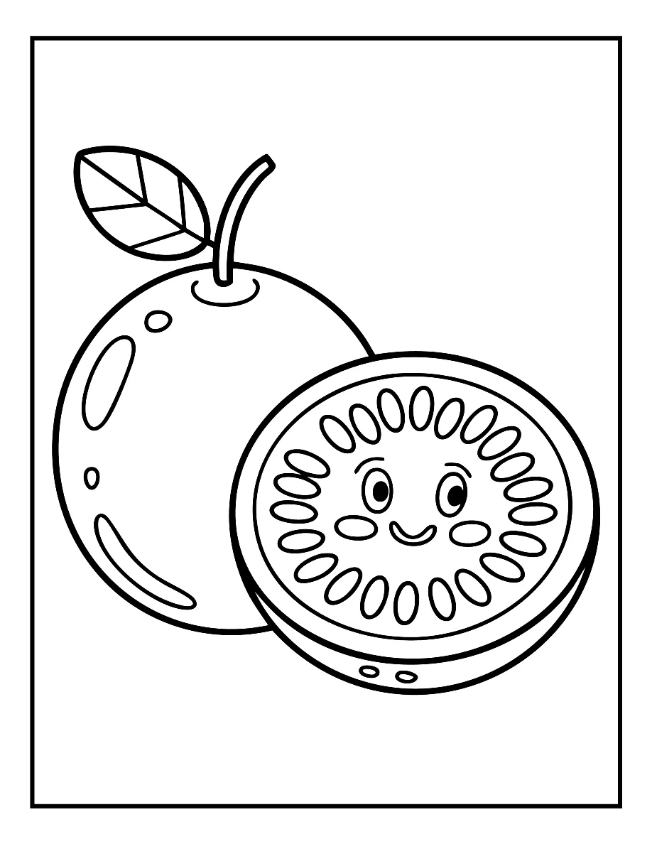 Desenhos de Vegetais e Frutas para colorir 22