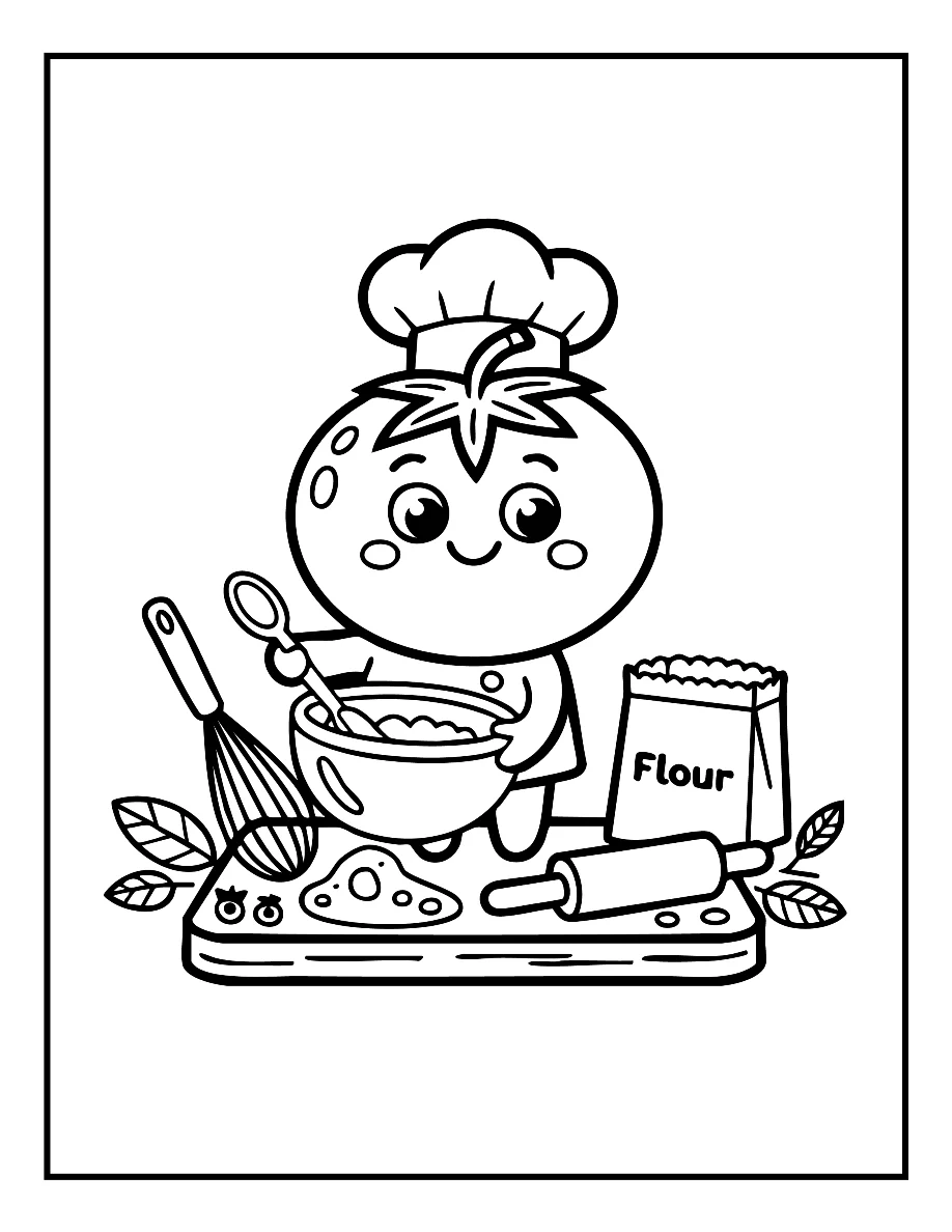 Desenhos de Vegetais e Frutas para colorir 24