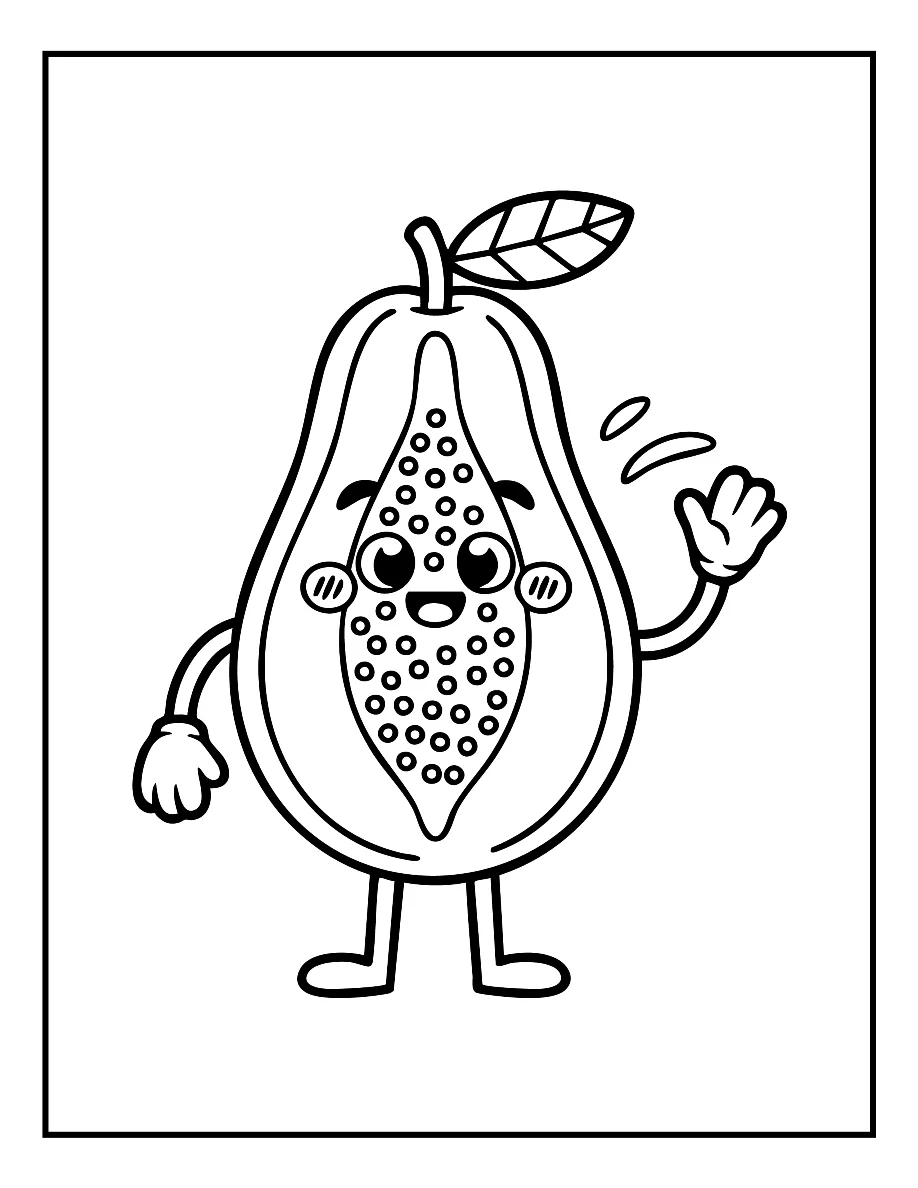 Desenhos de Vegetais e Frutas para colorir 28