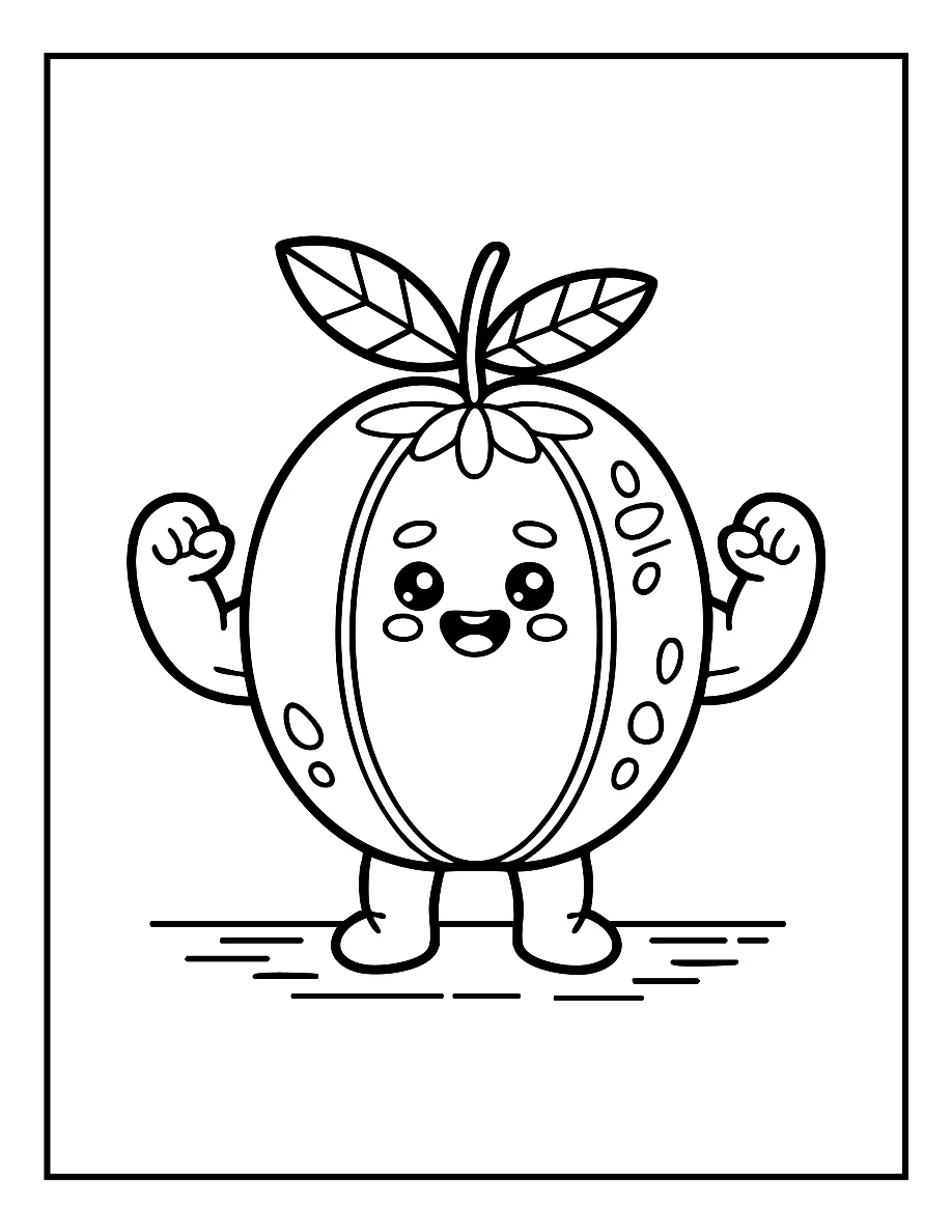 Desenhos de Vegetais e Frutas para colorir 35
