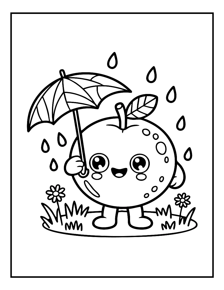 Desenhos de Vegetais e Frutas para colorir 64