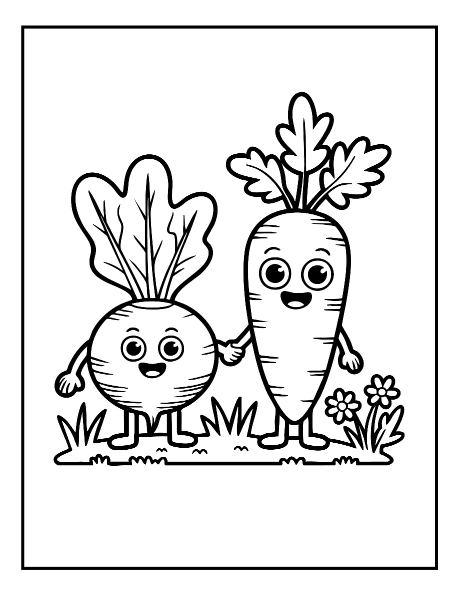 Desenhos de Vegetais e Frutas para colorir 8