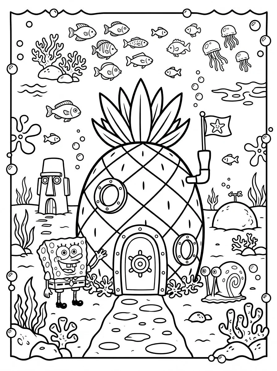 Desenhos do Bob Esponja para colorir 34