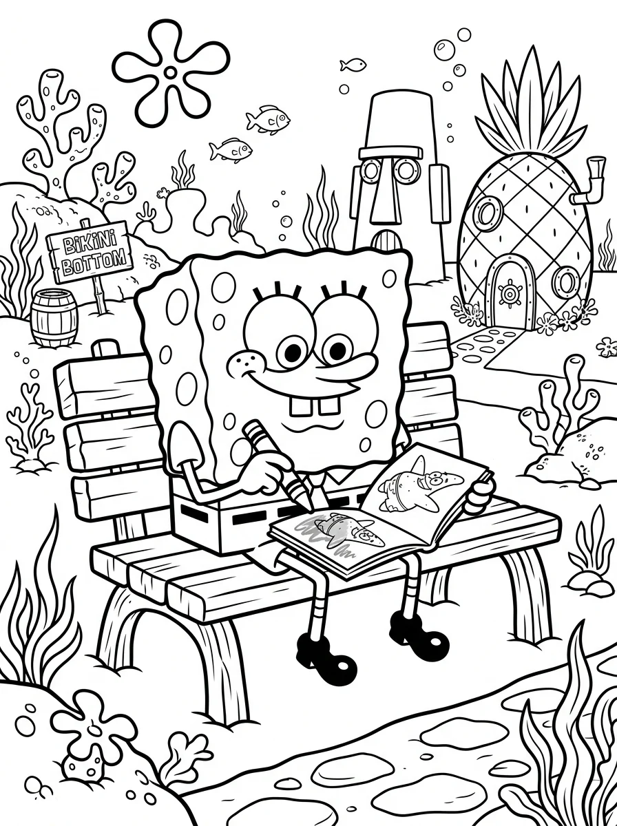 Desenhos do Bob Esponja para colorir 69
