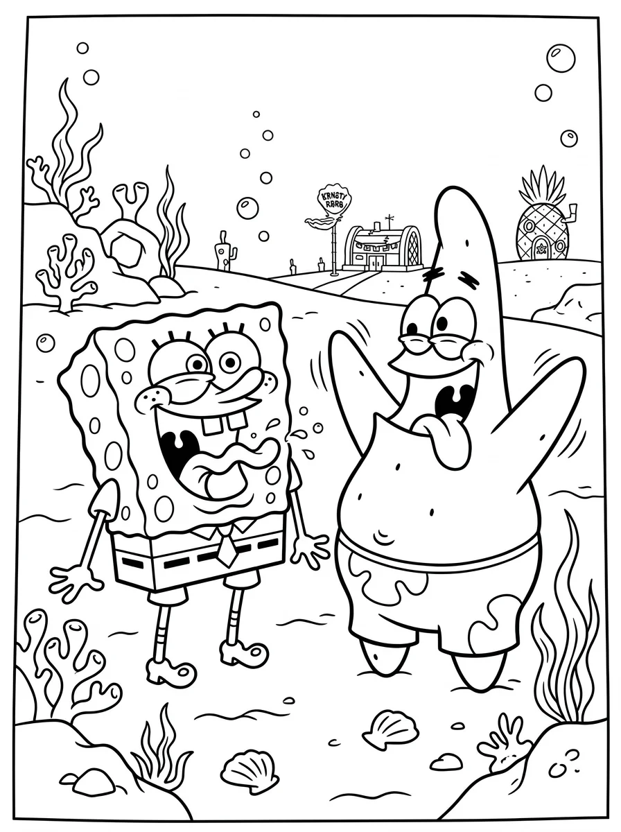 Desenhos do Bob Esponja para colorir 9