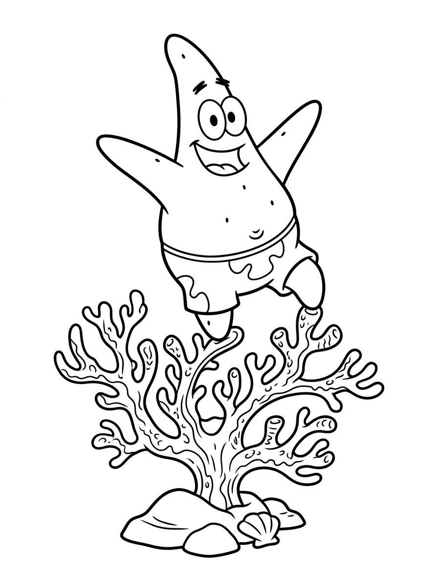 Desenhos do Patrick Estrela para colorir 1