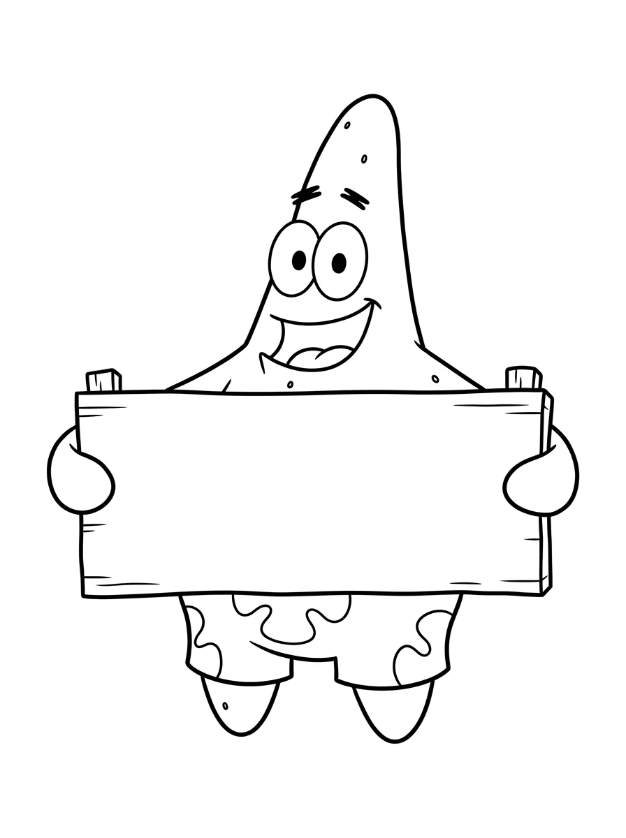 Desenhos do Patrick Estrela para colorir 10