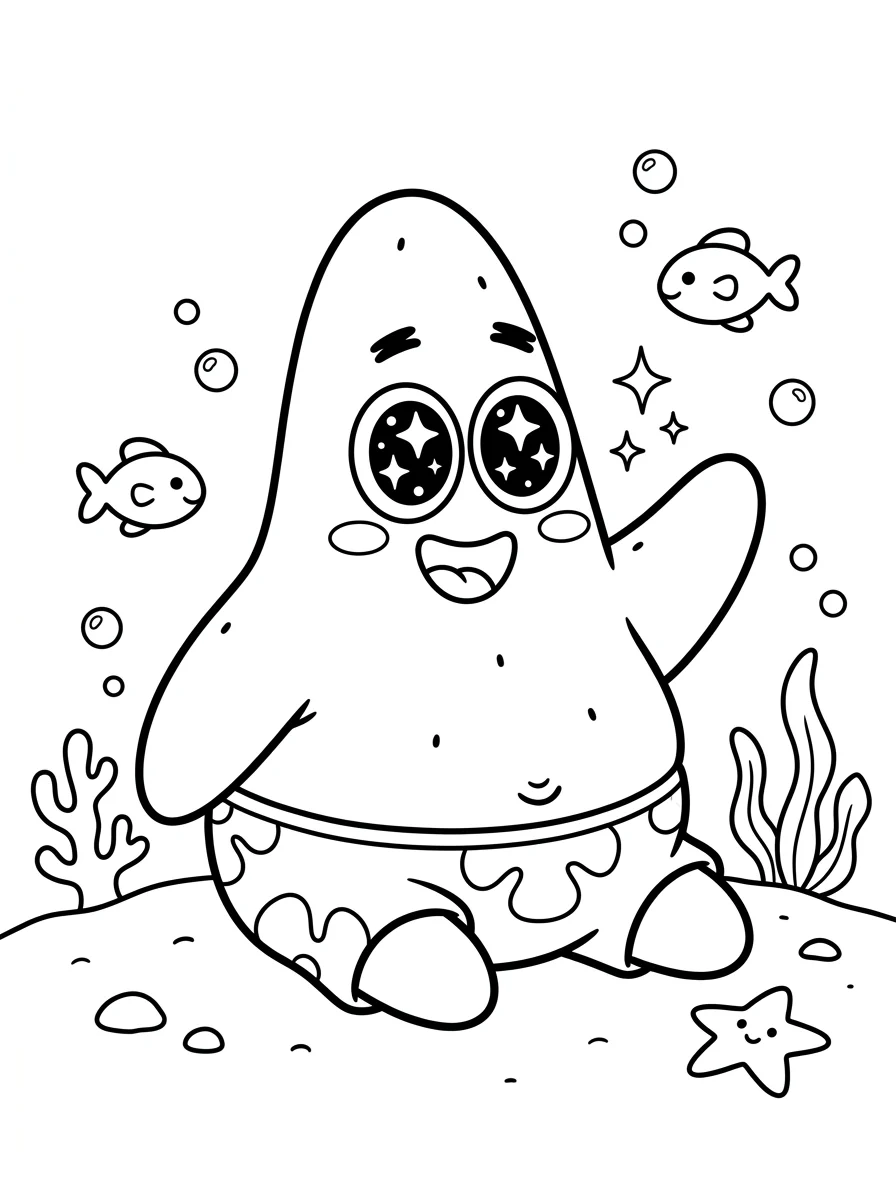 Desenhos do Patrick Estrela para colorir 11