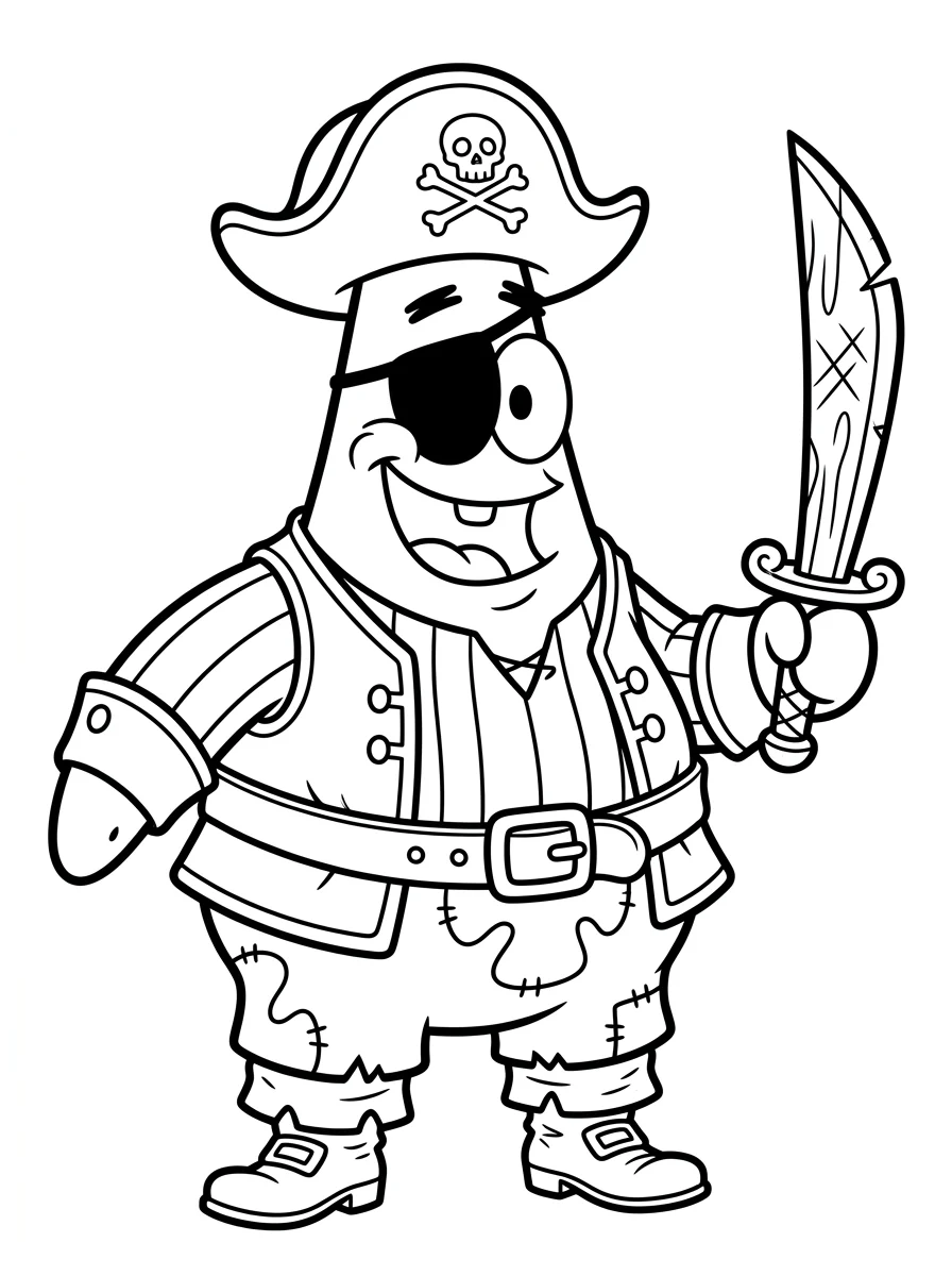Desenhos do Patrick Estrela para colorir 12
