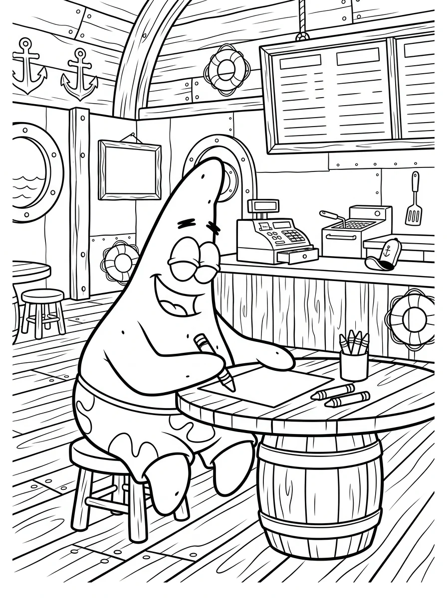 Desenhos do Patrick Estrela para colorir 15