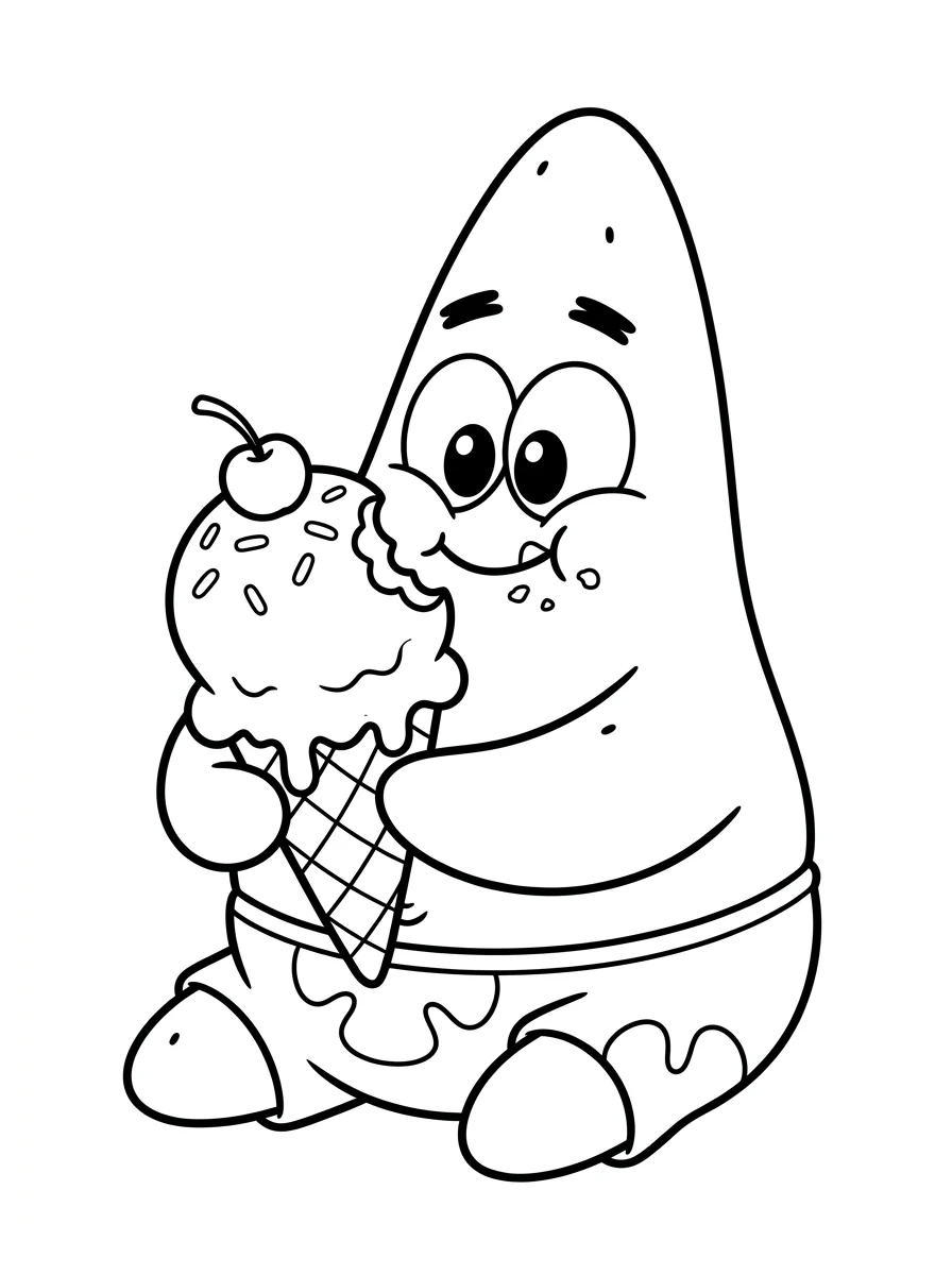 Desenhos do Patrick Estrela para colorir 2