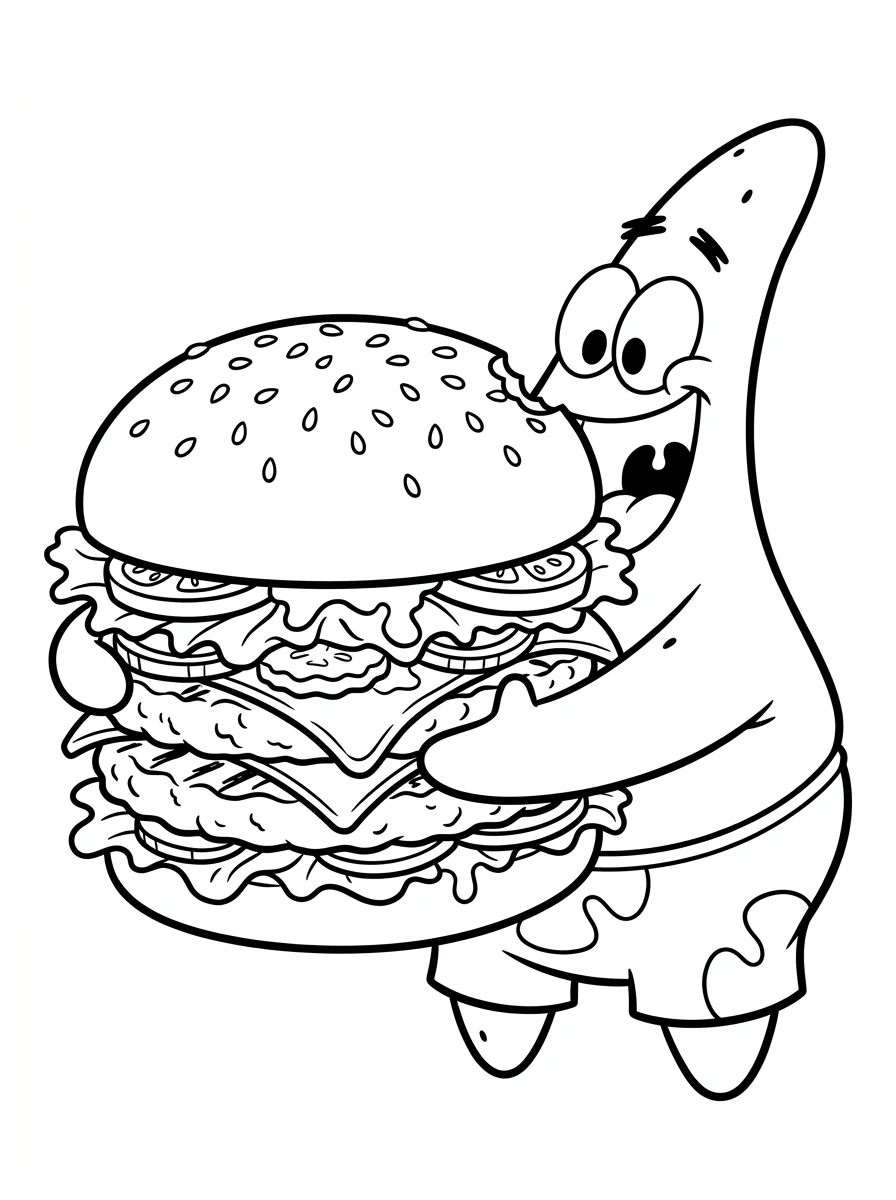 Desenhos do Patrick Estrela para colorir 21