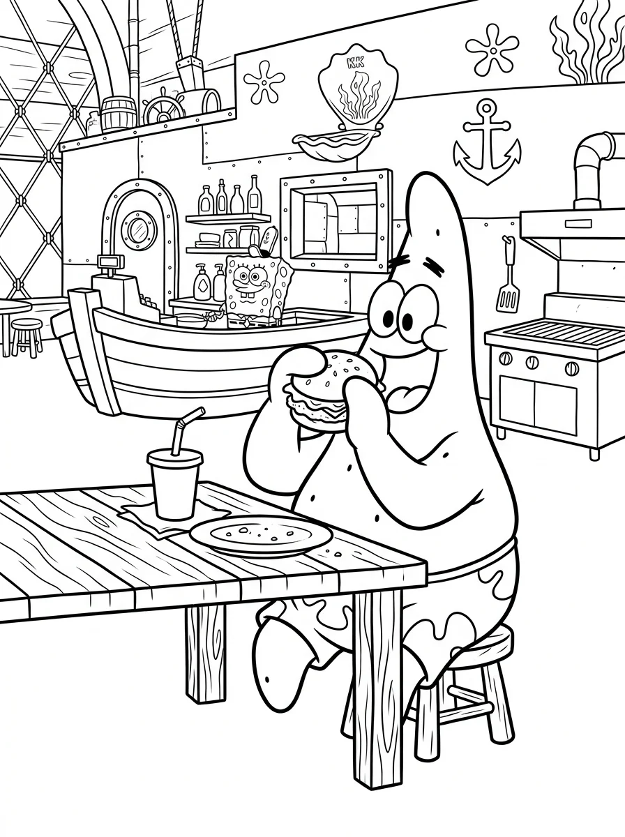Desenhos do Patrick Estrela para colorir 22