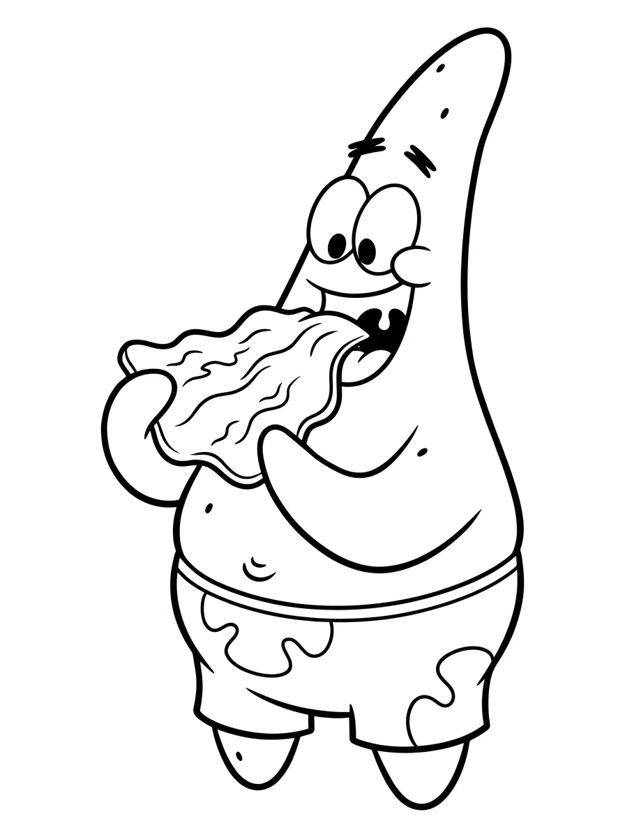 Desenhos do Patrick Estrela para colorir 23
