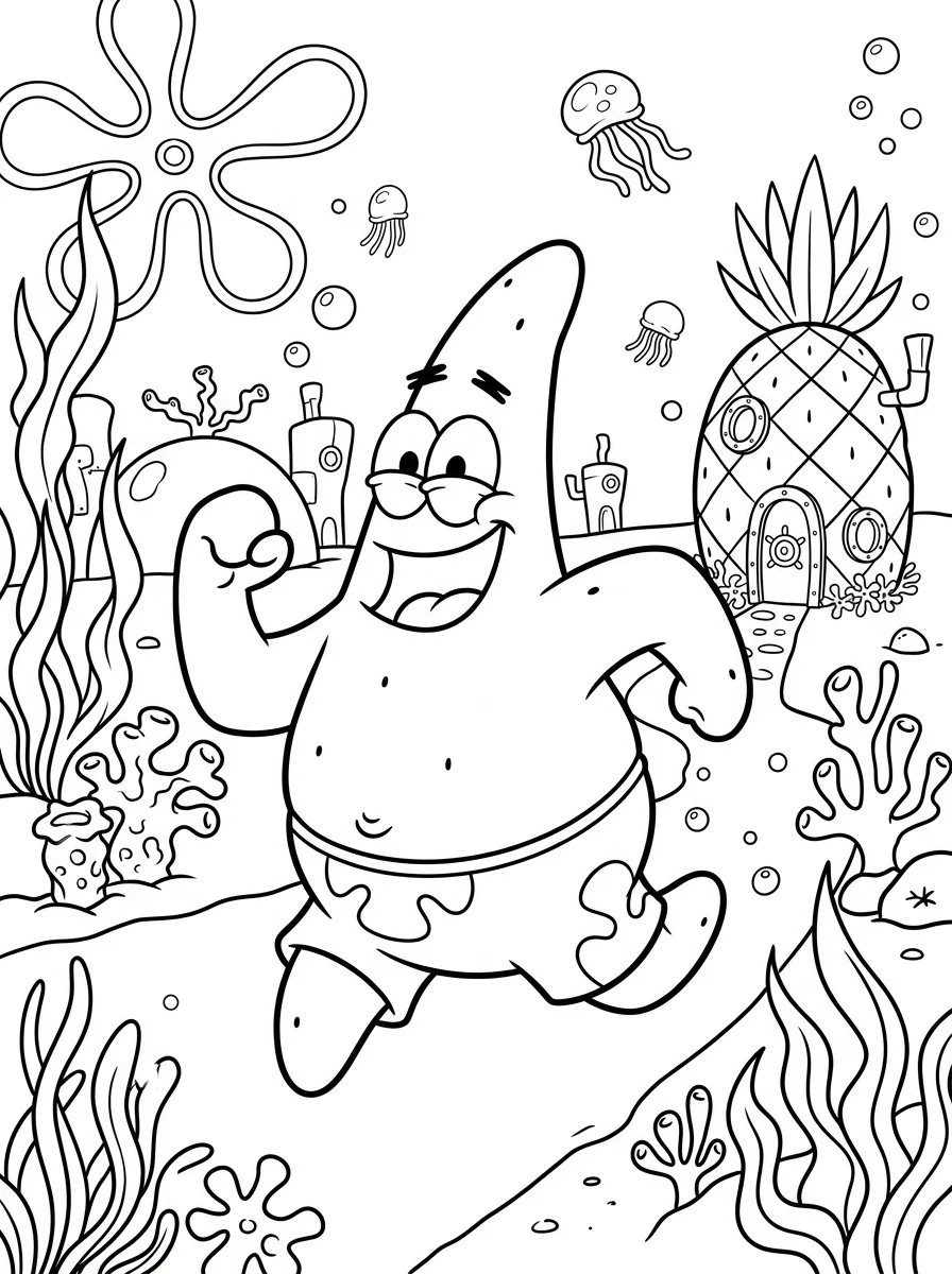 Desenhos do Patrick Estrela para colorir 45