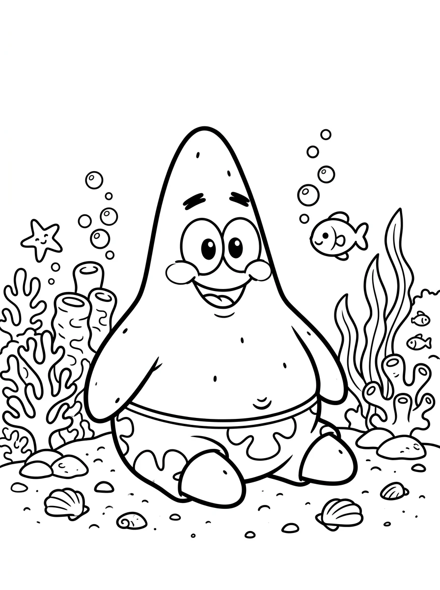 Desenhos do Patrick Estrela para colorir 48