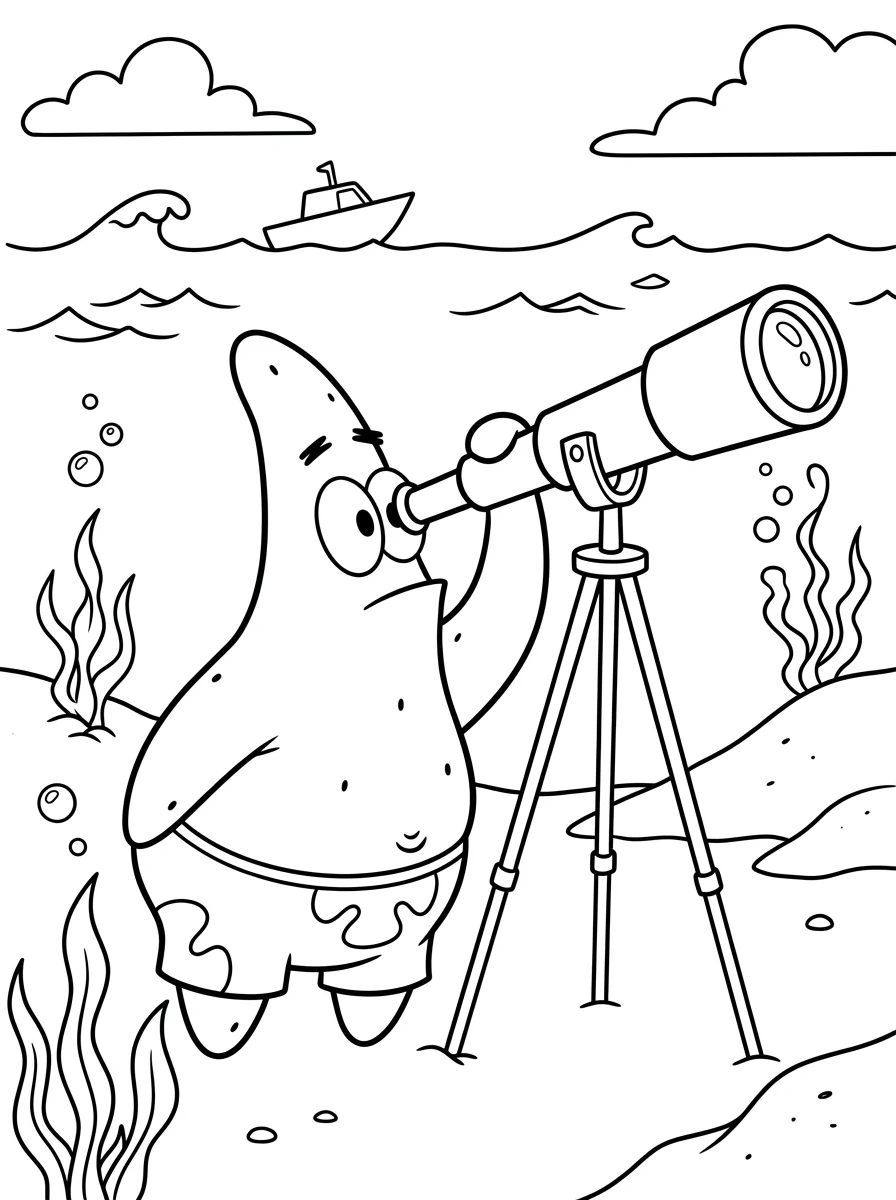Desenhos do Patrick Estrela para colorir 52
