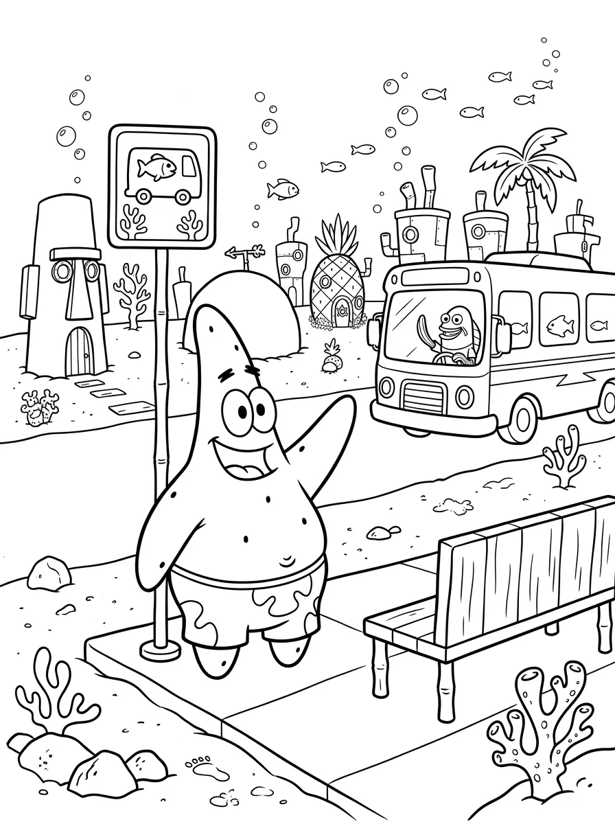 Desenhos do Patrick Estrela para colorir 7