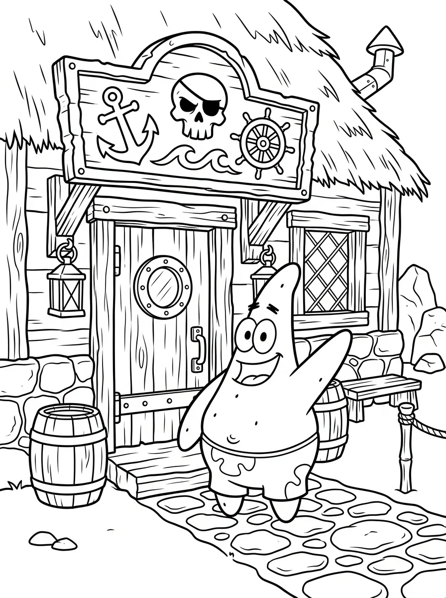 Desenhos do Patrick Estrela para colorir 8