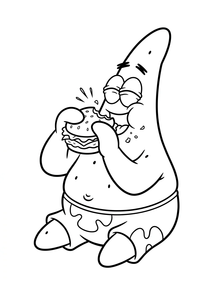 Desenhos do Patrick Estrela para colorir 82