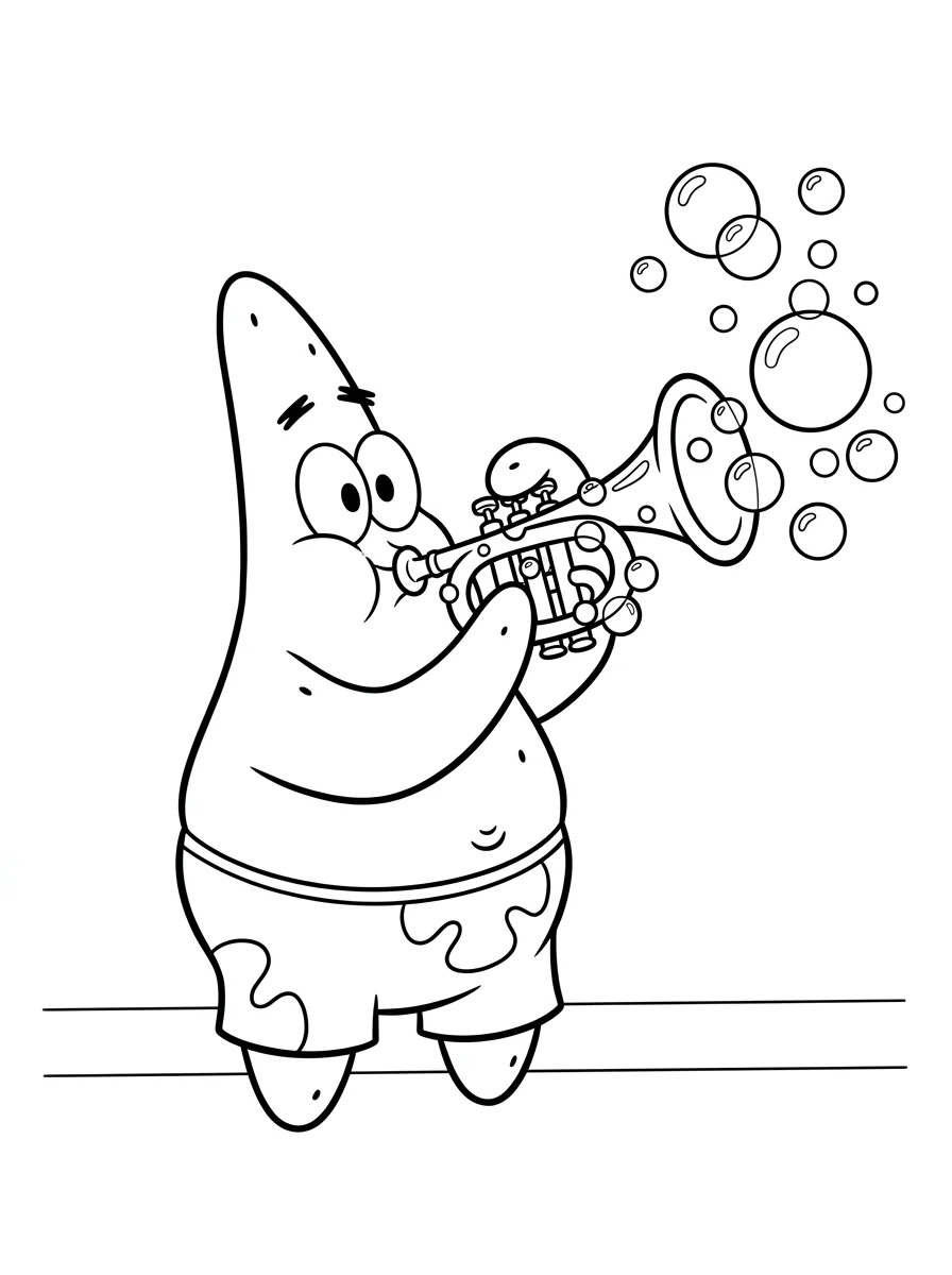 Desenhos do Patrick Estrela para colorir 9