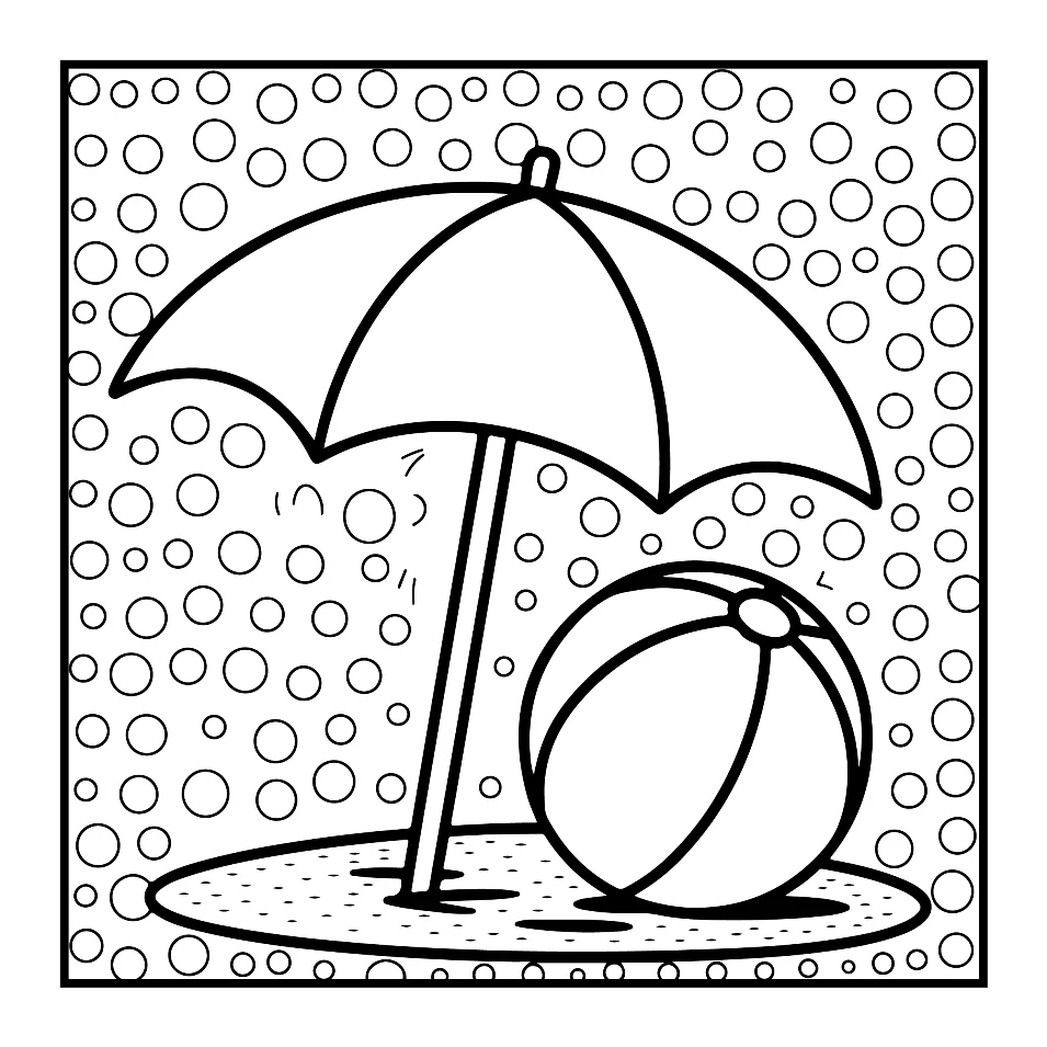 Desenhos Simples de Verão para colorir 14
