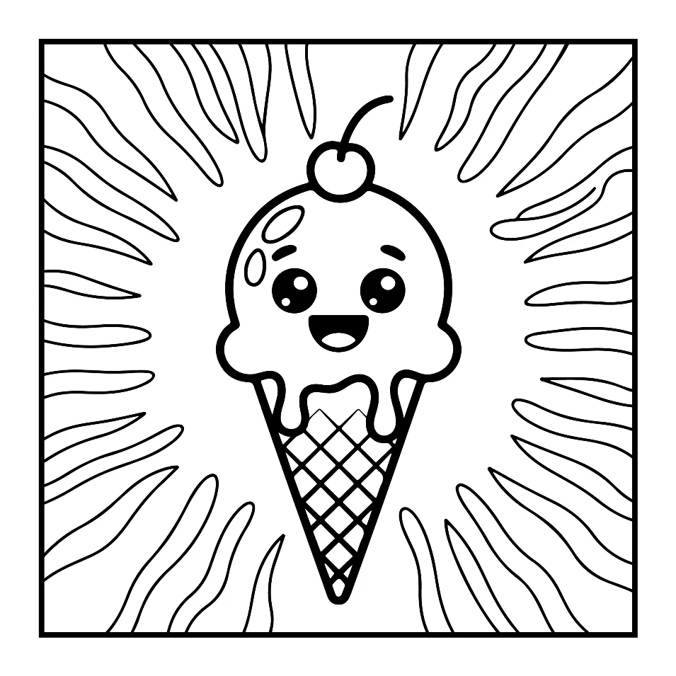 Desenhos Simples de Verão para colorir 18
