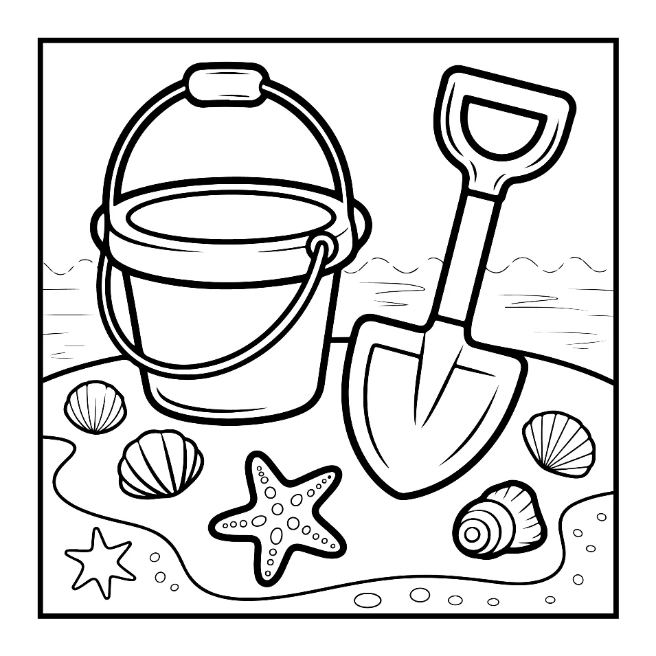 Desenhos Simples de Verão para colorir 2