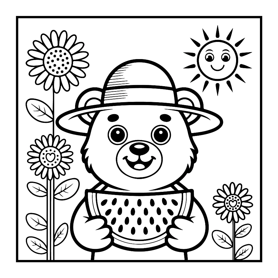 Desenhos Simples de Verão para colorir 20