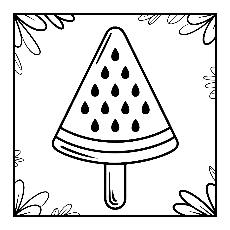 Desenhos Simples de Verão para colorir 24