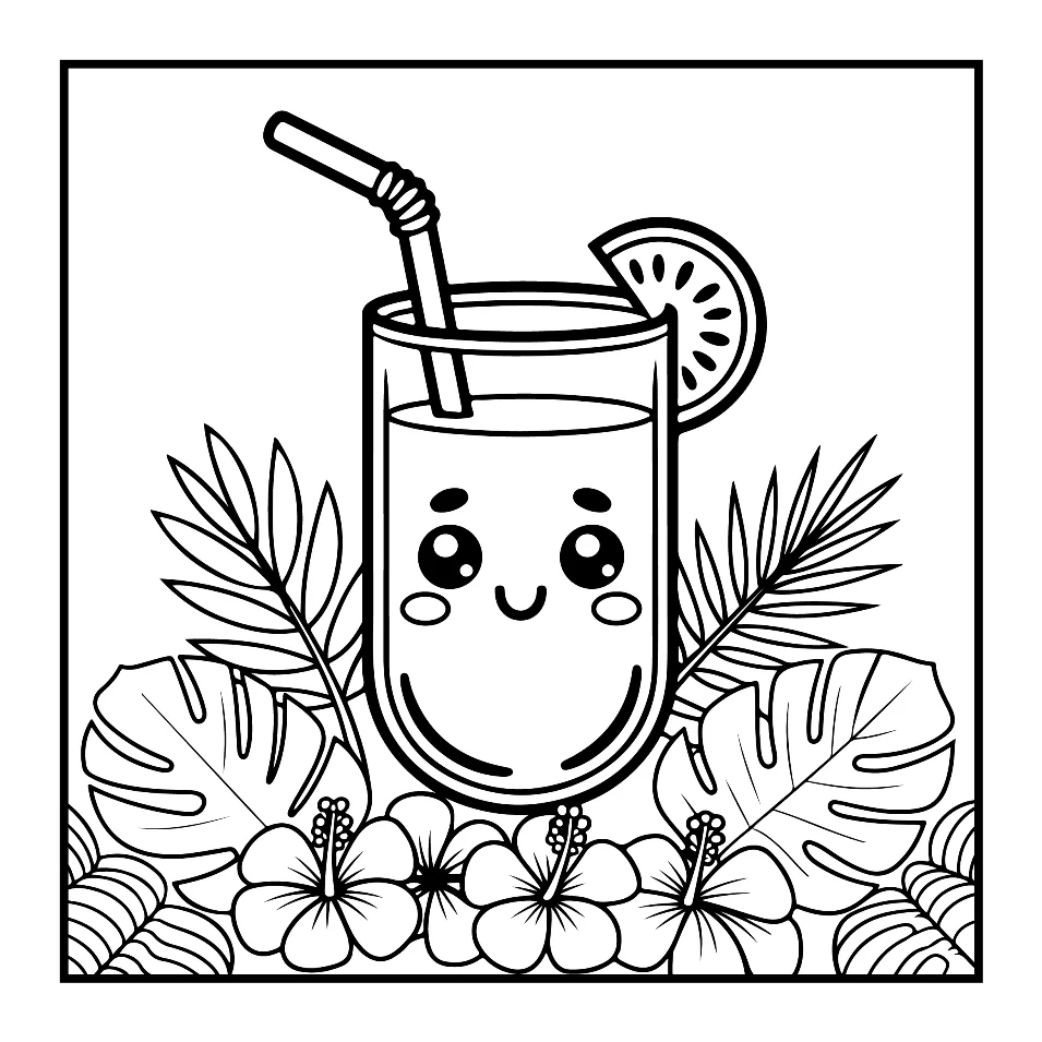 Desenhos Simples de Verão para colorir 39