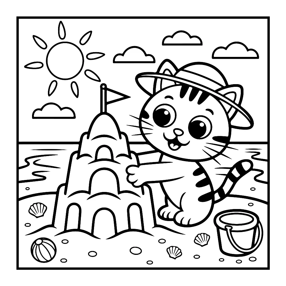 Desenhos Simples de Verão para colorir 43