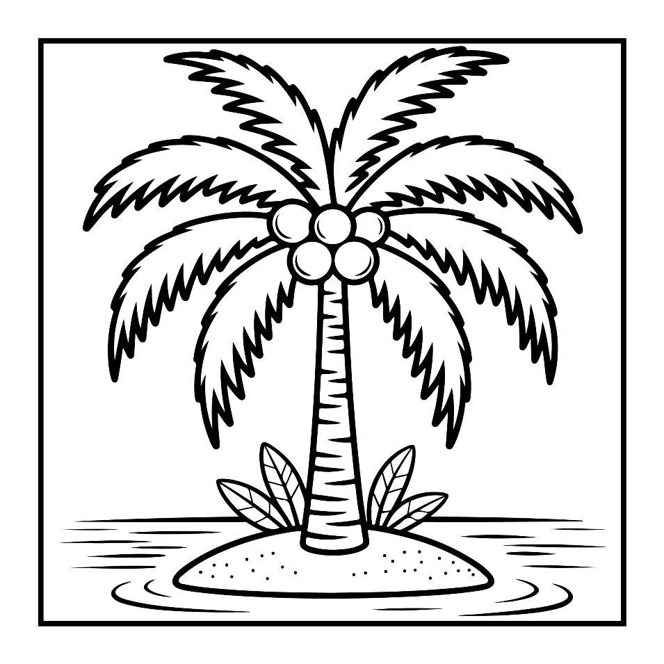 Desenhos Simples de Verão para colorir 48