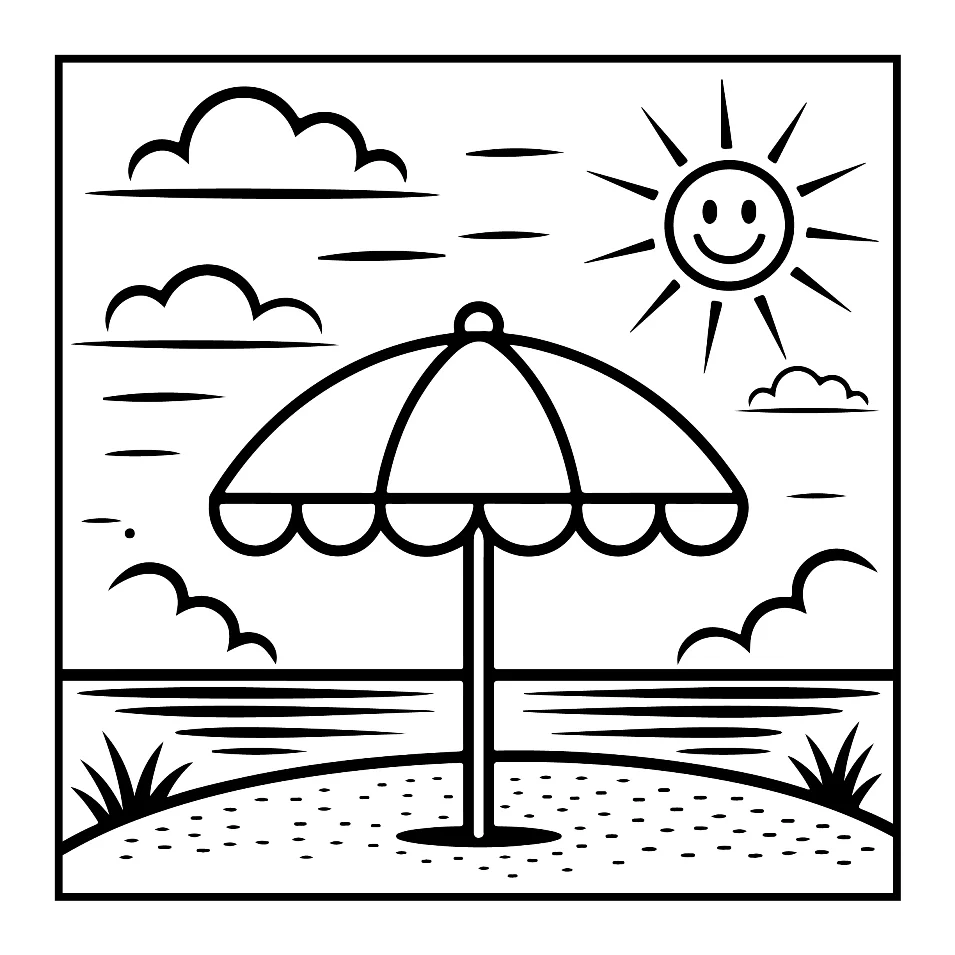 Desenhos Simples de Verão para colorir 53