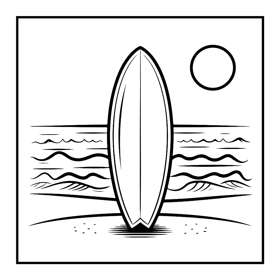 Desenhos Simples de Verão para colorir 55